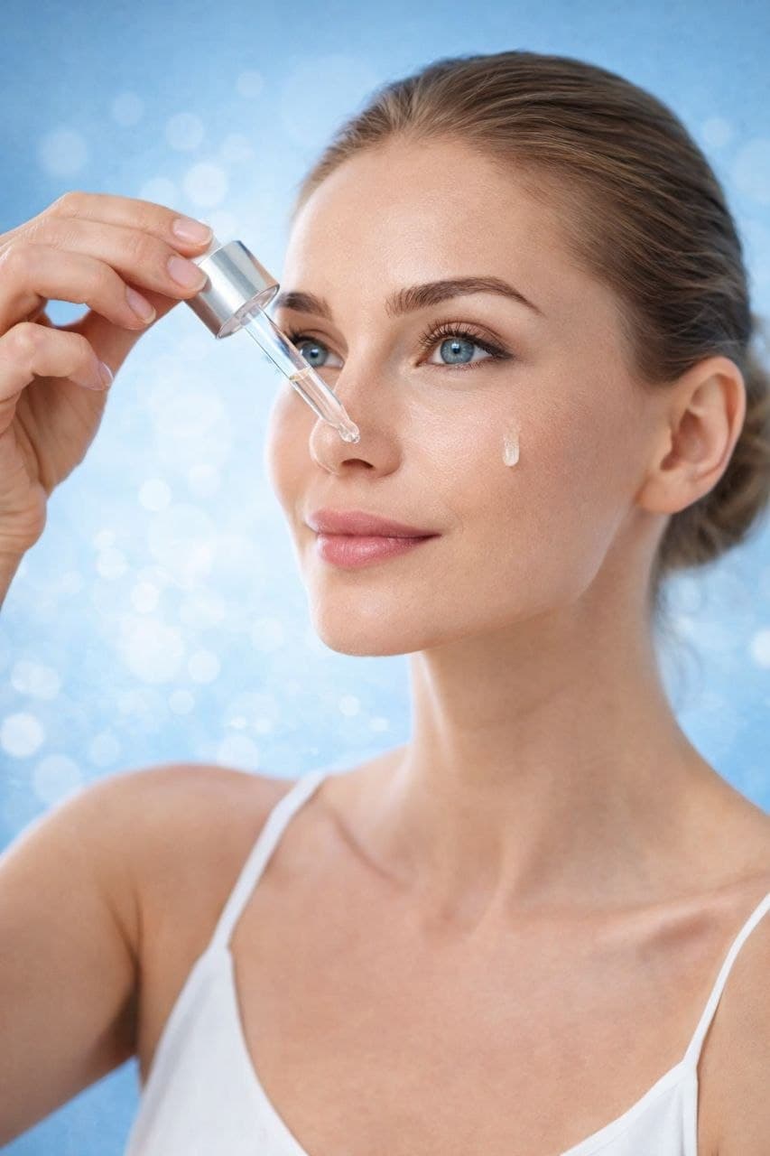 Applying peptide serum