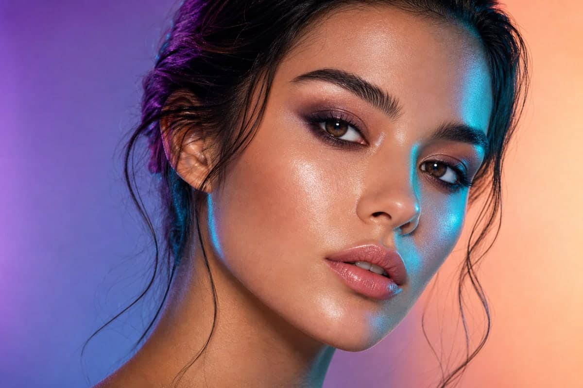 Maquillaje de ojos definido con color intenso