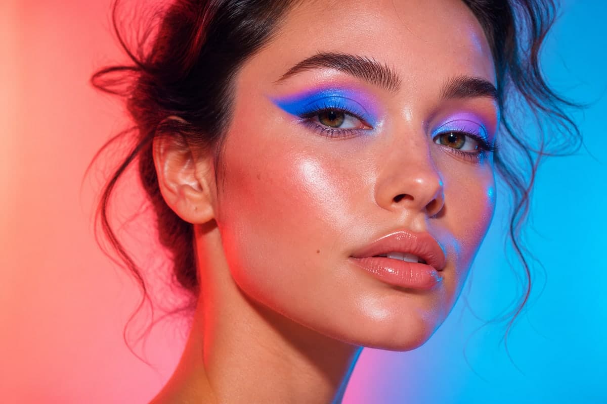 Maquillaje de ojos con color como acento principal
