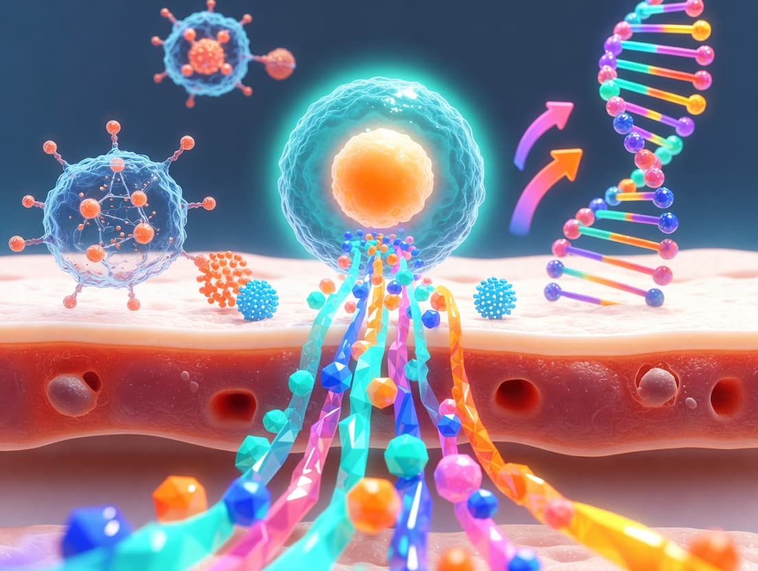 Schematic interaction of retinoids with nuclear cell receptors