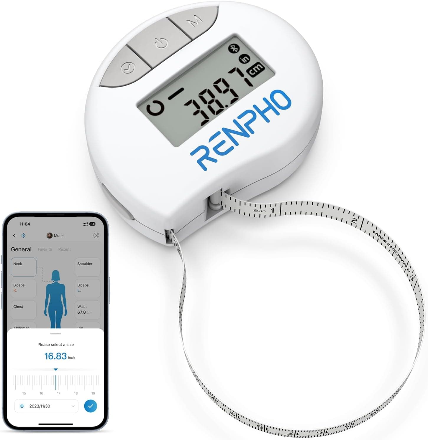 Smart Digital Body Measuring Tape with Lock Pin