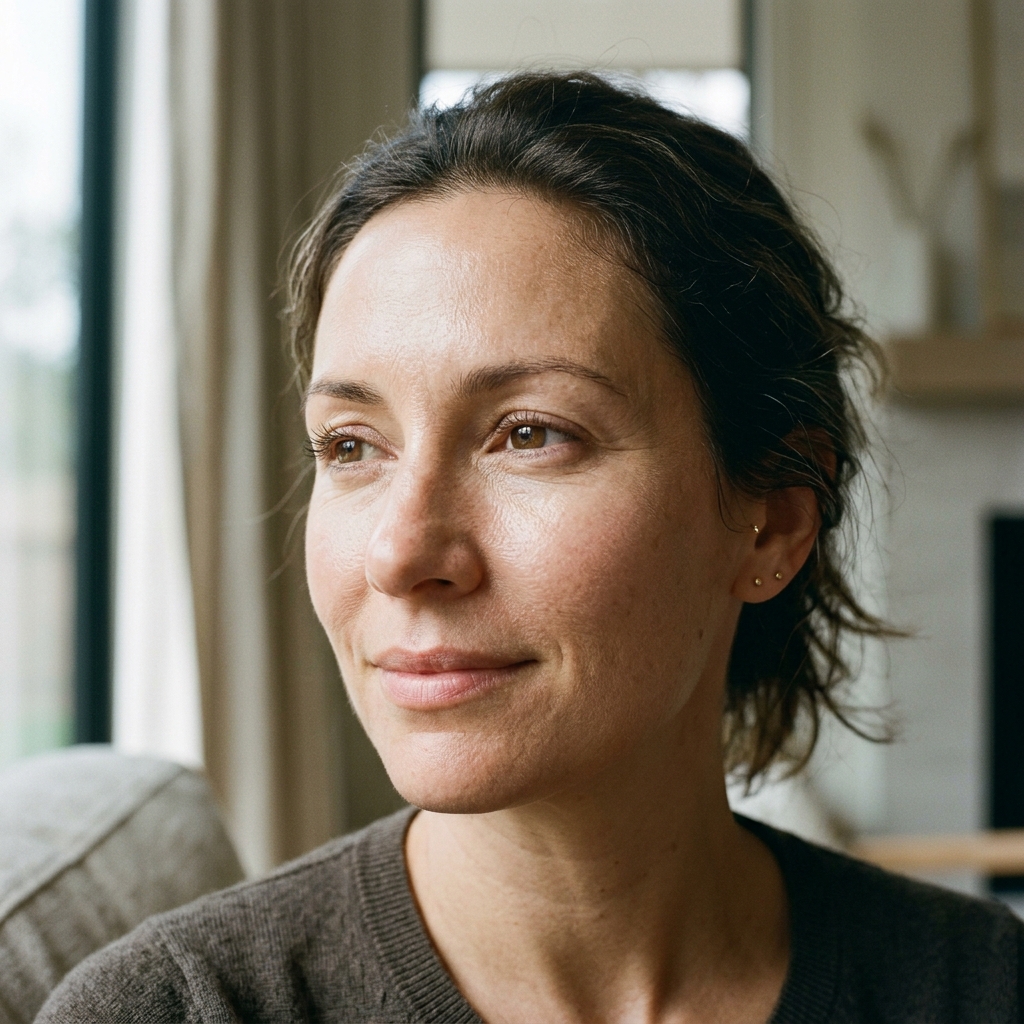 High-end editorial close-up of a woman