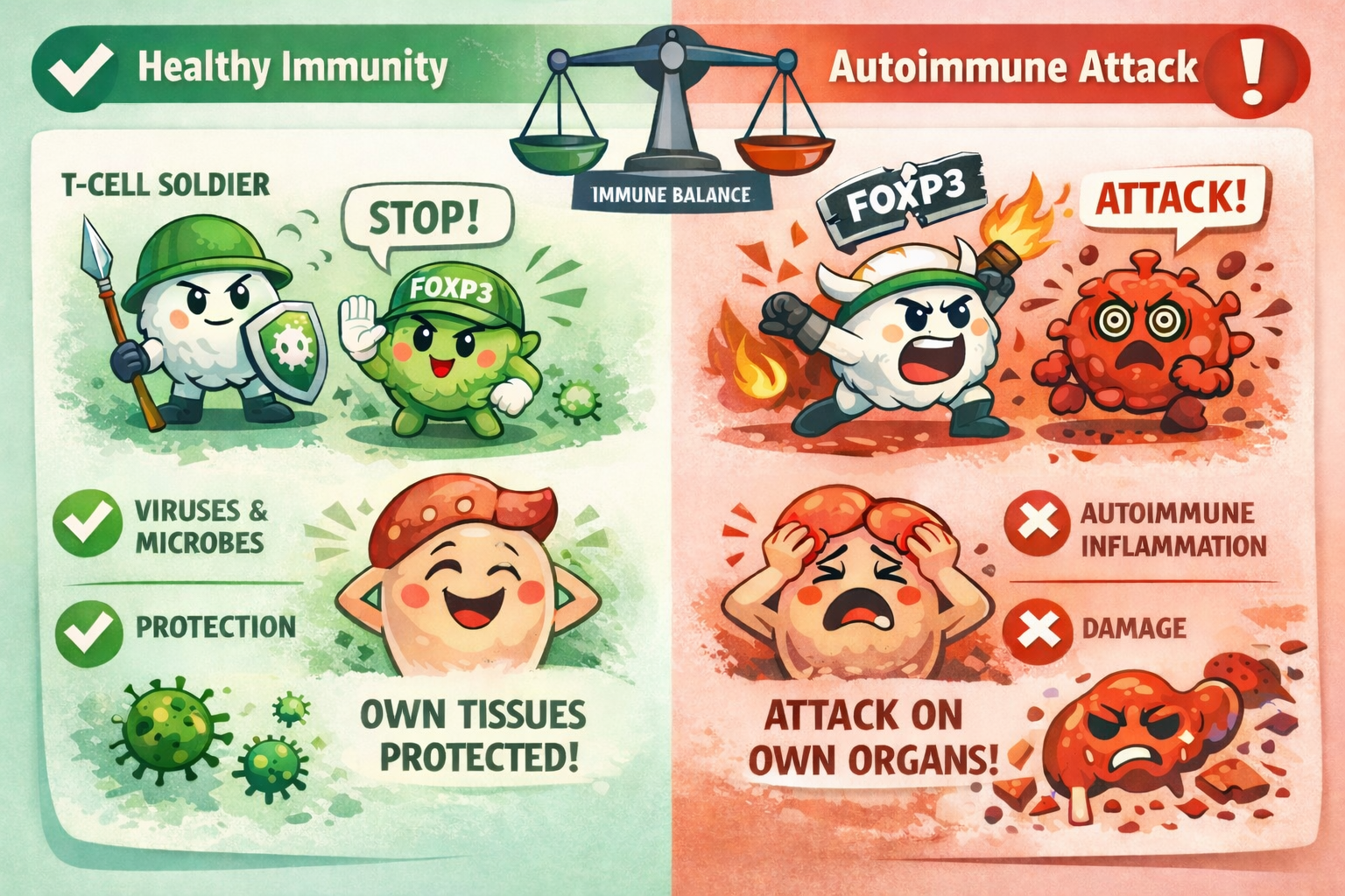 Immune system: balance between protection and self-destruction